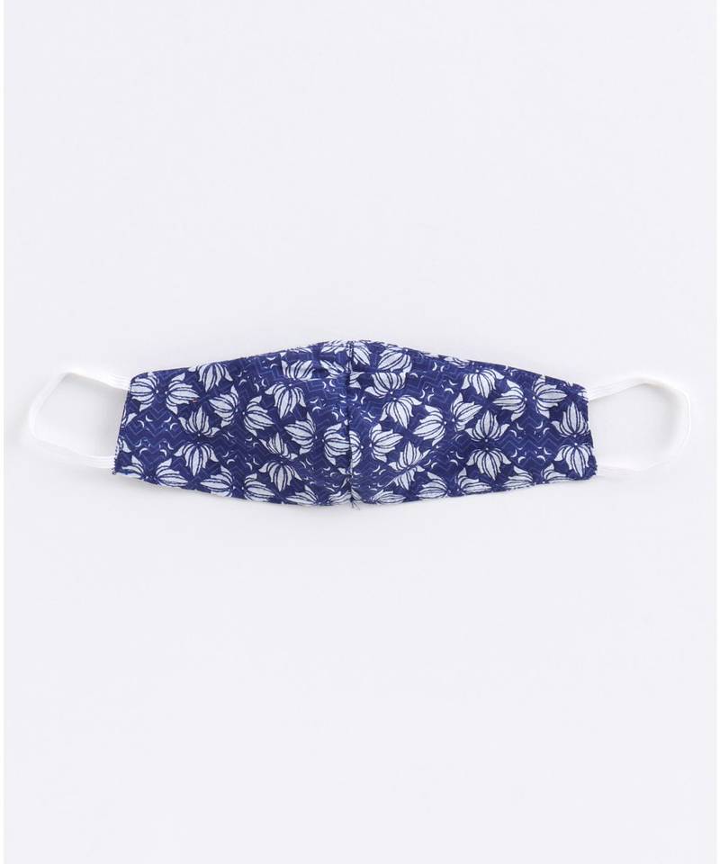 blue cotton printed stitched   frock