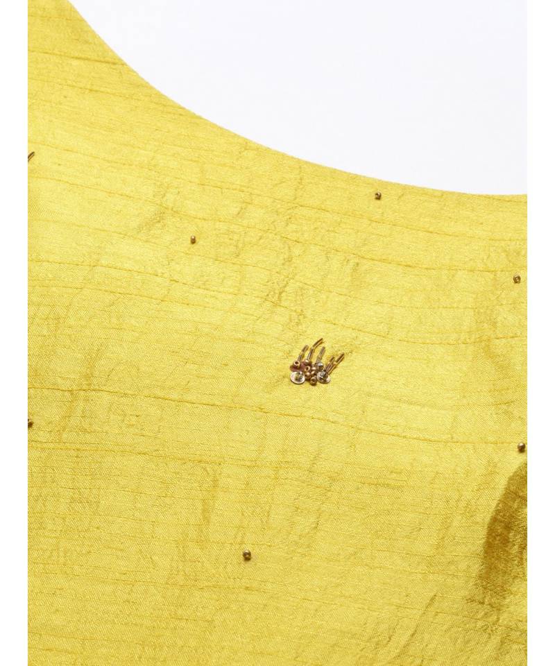 Yellow Silk High Low Dress