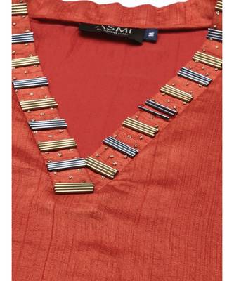 Rust Orange Kaftan Dress 2