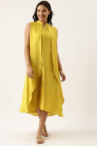Yellow Double Layer Dress