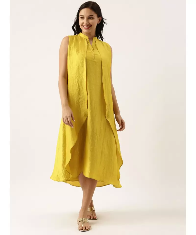Yellow Double Layer Dress