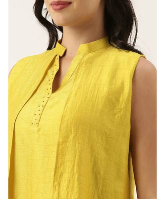 Yellow Double Layer Dress 3