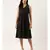 Black Sleeveless Crush Silk Dress