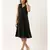 Black Sleeveless Crush Silk Dress