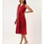 Red Sleeveless Crush Silk Dress
