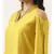 Neck Line Yellow Silk Dress