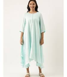 Aqua Blue Silk Polti Dress