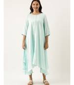 Aqua Blue Silk Polti Dress