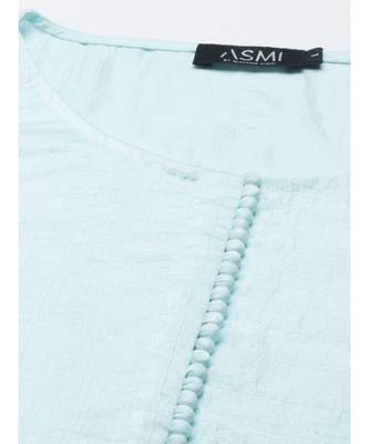 Aqua Blue Silk Polti Dress 2