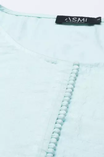 Aqua Blue Silk Polti Dress