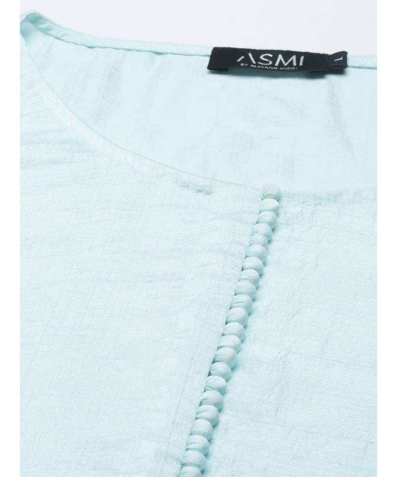 Aqua Blue Silk Polti Dress