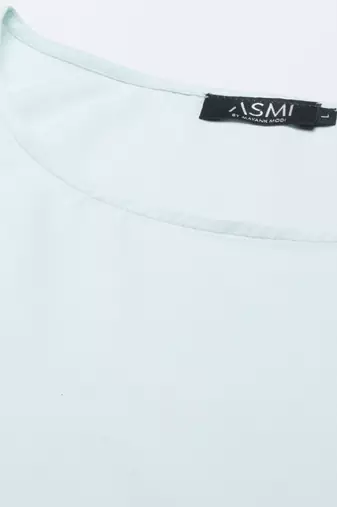 Aqua Blue Silk Polti Dress