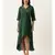 Bottle Green Silk Embroidered Dress