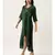 Bottle Green Silk Embroidered Dress