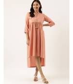 Pastel Pink Sequened Silk Linen Dress
