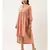 Pastel Pink Sequened Silk Linen Dress