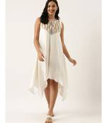 White Sequened Silk Dress