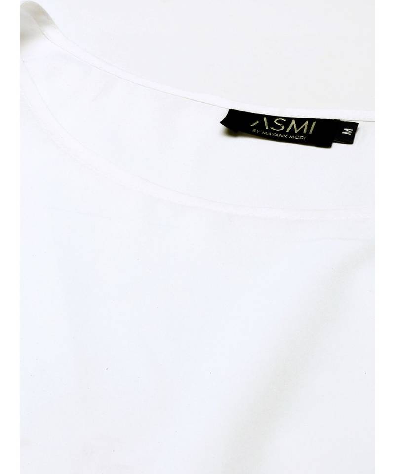 White Sequened Silk Dress