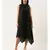 Black Silk Double Layer Dress