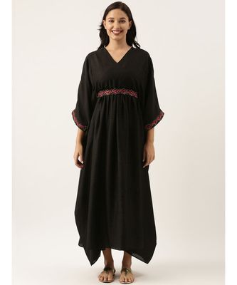 black silk kaftan