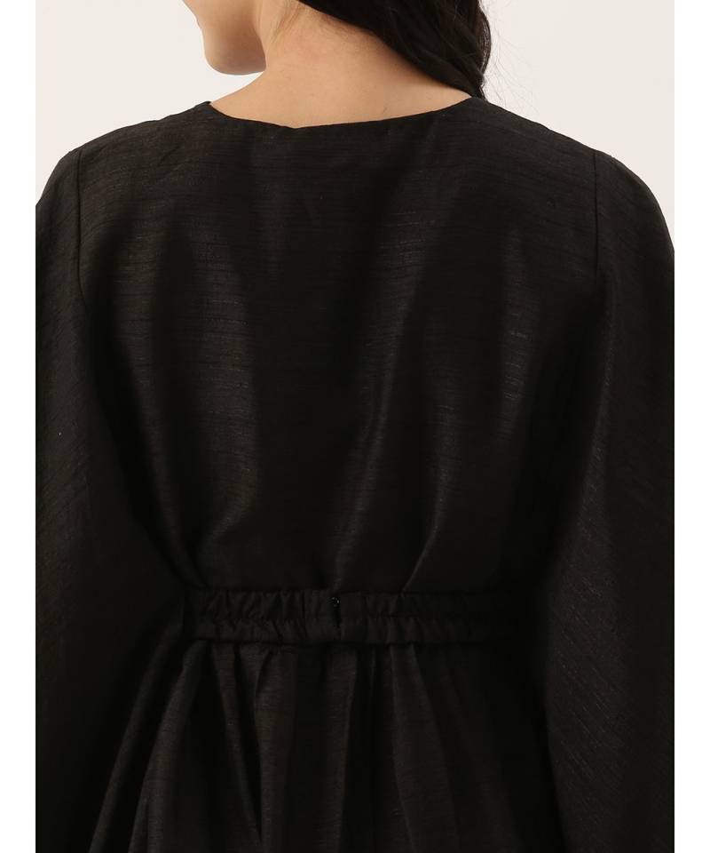 Black Silk Kaftan Dress