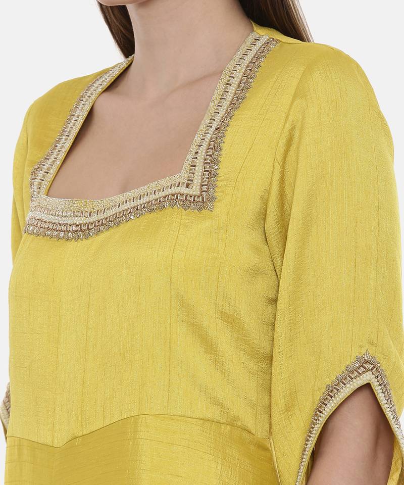 Brown Silk Emb Jumpsuit