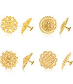 Vighnaharta Sizzling Graceful Alloy Gold Plated Stud Earring Combo set For Women and Girls