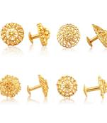 Vighnaharta Allure Graceful Alloy Gold Plated Stud Earring Combo set For Women and Girls