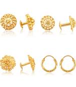 Vighnaharta Allure Graceful Alloy Gold Plated Stud Earring Combo set For Women and Girls