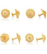 Vighnaharta Allure Graceful Alloy Gold Plated Stud Earring Combo set For Women and Girls