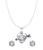Vighnaharta Glamour Fashion Jewellery Solitaire Pendant set for Girls and Women