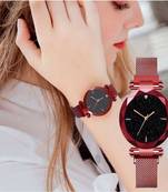 Stylish magnet belt watch for womens
