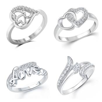 Vighnaharta Sizzling Graceful Rings Rhodium Plated For women and Girls 1