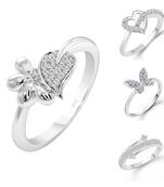 Vighnaharta Sizzling Chunky Rings Rhodium Plated For women and Girls