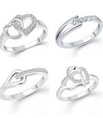 Vighnaharta Allure Graceful Rings Rhodium Plated For women and Girls