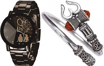 sporty design watch and kadaa(bracelet) combo for mens 1