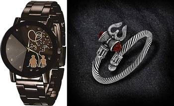 sporty design watch and kadaa(bracelet) combo for mens 1