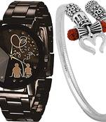 sporty design watch and kadaa(bracelet) combo for mens