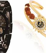 sporty design watch and kadaa(bracelet) combo for mens