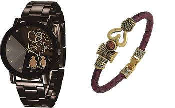 sporty design watch and kadaa(bracelet) combo for mens 1