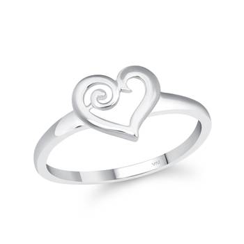 Vighnaharta Bezel Heart CZ Rhodium Plated Ring  with Scented Velvet Rose Ring 2