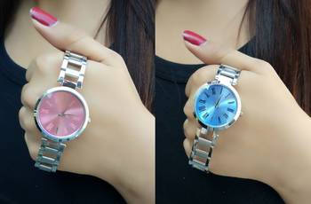 metallic strap watches for girls (pack of 2) 1