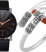 sporty design watch and kadaa(bracelet) combo for mens