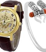 sporty design watch and kadaa(bracelet) combo for mens