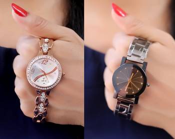 Sizzling Design Pack of 2 Analogue Women Watches Combo 1