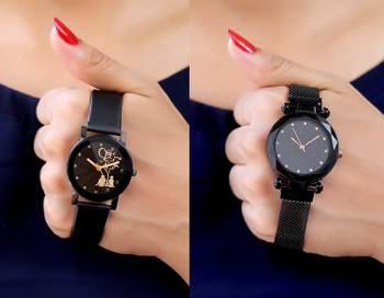 Sizzling Design Pack of 2 Analogue Women Watches Combo 1