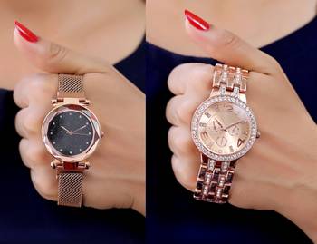 Sizzling Design Pack of 2 Analogue Women Watches Combo 1
