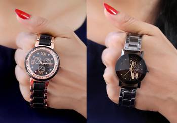 Sizzling Design Pack of 2 Analogue Women Watches Combo 1