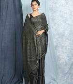 Black Woven saree with blouse
