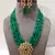 Brass American Diamond High End Pendant Choker with Imitation Beads